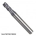 Фреза концевые четырехзаходные с напылением 5mm*6D*50L*HRC50