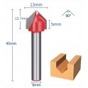 6x13x90град фреза конусна кут 90 робочий D13мм хвостовик 6мм